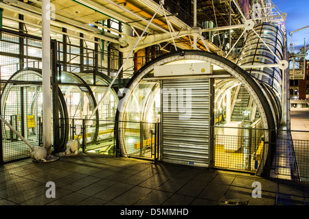 Georges Pompidou Center (Centre Georges Pompidou) at evening. Stockfoto