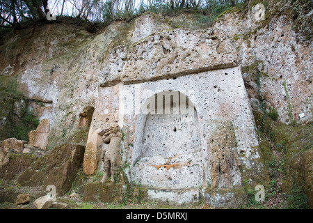 Europa, Italien, Toskana, Sovana, Grat des Sopraripa, Grab der Sirene, III Jahrhundert v. Chr. Stockfoto