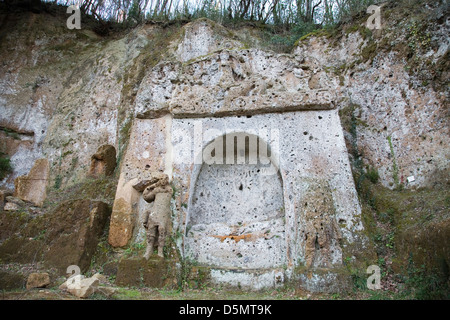 Europa, Italien, Toskana, Sovana, Grat des Sopraripa, Grab der Sirene, III Jahrhundert v. Chr. Stockfoto