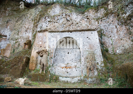 Europa, Italien, Toskana, Sovana, Grat des Sopraripa, Grab der Sirene, III Jahrhundert v. Chr. Stockfoto