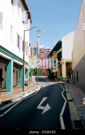 Blick auf Singapur Straße in Orchard Road-Bereich Stockfoto