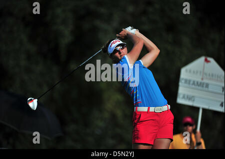 4. April 2013: Brittany Lang während der ersten Runde der Kraft Nabisco Championship im Mission Hills Country Club in Rancho Mirage, Kalifornien John Green/CSM Stockfoto