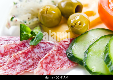 Snack, Makroaufnahme, Fokus auf ein Zentrum Stockfoto