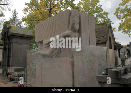 Oscar Wilde-Grab im Friedhof Pere Lachaise Paris Stockfoto