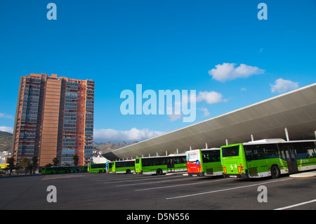 Estacion de Guaguas Langstrecken Bus Station Santa Cruz Stadt Teneriffa Insel Kanaren Spanien Stockfoto