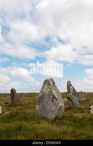 Callanish III Steinkreis auf der Insel Lewis auf den äußeren Hebriden, Schottland. Stockfoto