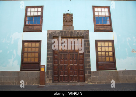 Casa De La Alhondiga Haus entlang Calle Carrera Straße San Cristobal De La Laguna Teneriffa Kanarische Inseln-Spanien-Europa Stockfoto