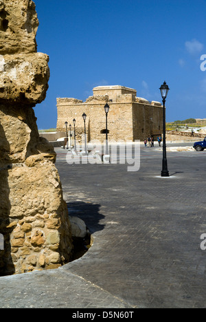 Mittelalterliche Burg neben dem Hafen, Paphos, Zypern. Stockfoto