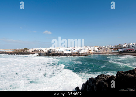 alten Hafen in El Cotillo Fuerteventura Kanarische Inseln Stockfoto