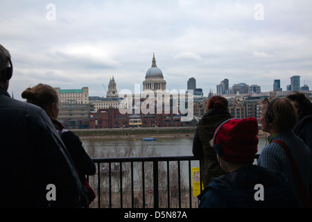 Blick auf St. Pauls von Tate Modern - London - Uk Stockfoto