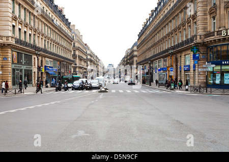 Blick auf die Avenue de l Oper in Paris Stockfoto