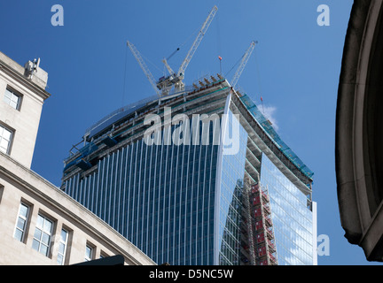 Bau des Wolkenkratzers "Walkie Talkie", London Stockfoto
