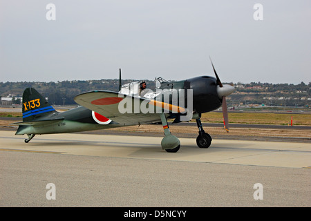 Mitsubishi A6M Null, Flughafen Camarillo, Kalifornien Stockfoto