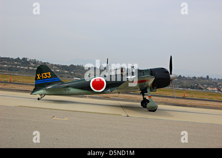 Mitsubishi A6M Null, Flughafen Camarillo, Kalifornien Stockfoto