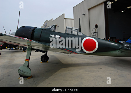 Mitsubishi A6M Null, Flughafen Camarillo, Kalifornien Stockfoto