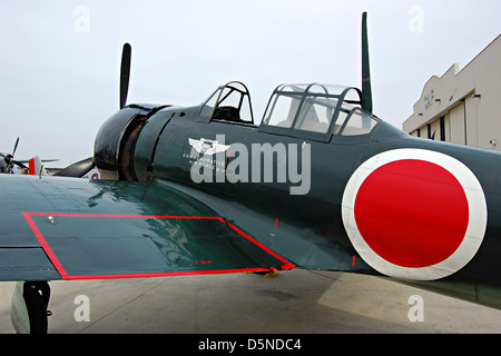 Mitsubishi A6M Null, Flughafen Camarillo, Kalifornien Stockfoto