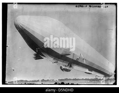 Das Bild zeigt den Zeppelin LZ 7, ein Passagierluftschiff der Deutschen Luftschiffahrts-AG im Juni 1910. Das Foto zeigt das Design des starren Luftschiffs, das eine bedeutende Weiterentwicklung in der frühen Luftfahrt und Luftfahrt war. Stockfoto
