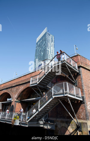 Ian Simpson Architekt entwarf Beetham Tower Windows am Deansgate Manchester nördlichen England UK Beetham Tower Stockfoto