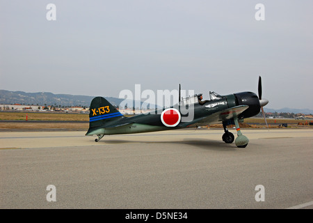 Mitsubishi A6M Null, Flughafen Camarillo, Kalifornien Stockfoto