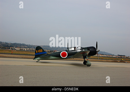 Mitsubishi A6M Null, Flughafen Camarillo, Kalifornien Stockfoto