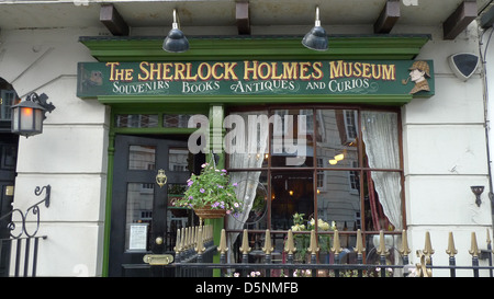 Das Sherlock Holmes Museum in der Baker Street in London, Vereinigtes Königreich. Stockfoto