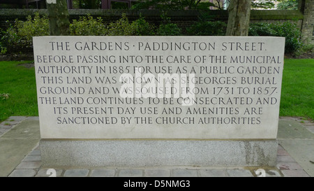 Paddington Street Gardens, Westminster, London, UK. Stockfoto