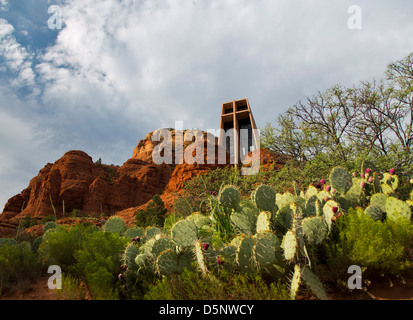 Kapelle des Heiligen Kreuzes in Sedona (außen) Stockfoto