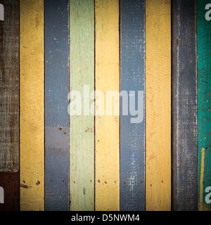 Bunte Holz-Textur mit Vignette für Hintergrund Stockfoto