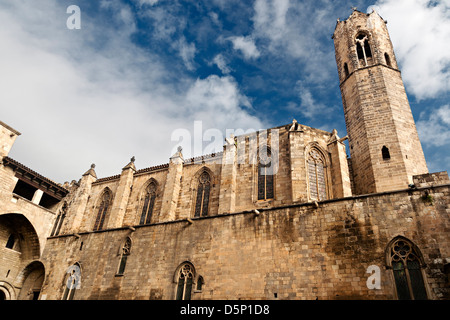 Palau Reial Major Placa del Rei in Barcelona Stockfoto