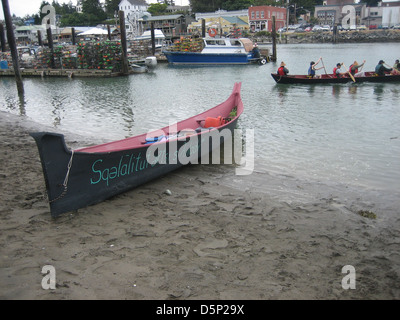 Kanu, Coastsalish, Wasserqualität Stockfoto