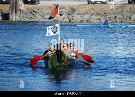 Kanu, Coastsalish, Wasserqualität Stockfoto