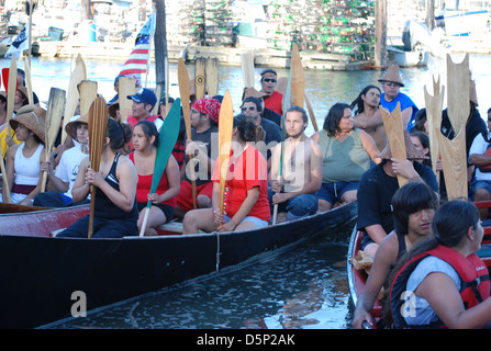 Kanu, Coastsalish, Wasserqualität Stockfoto