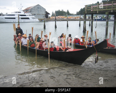 Kanu, Coastsalish, Wasserqualität Stockfoto