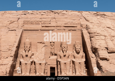 Den Tempeln von Abu Simbel, Nubien, südlichen Ägypten, ein UNESCO-Weltkulturerbe Stockfoto