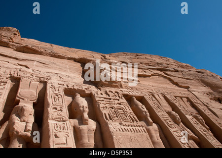 Den Tempeln von Abu Simbel, Nubien, südlichen Ägypten, ein UNESCO-Weltkulturerbe Stockfoto