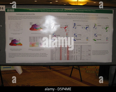 Der Konferenz geologische Karte Zuordnung nationaler Poster Postersession Tnm topographische Erhebung uns Benutzer Usgs gewinnen Stockfoto