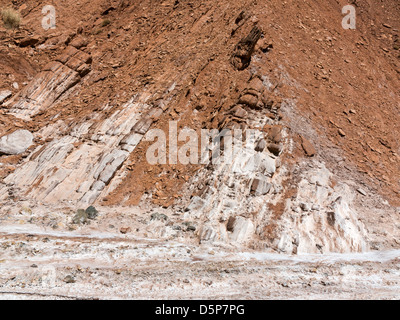 Die Telouet Salz Minen auf dem alten Kamel-Karawane-Trail von Ouarzazate nach Marrakesch, Marokko, Nordafrika Stockfoto