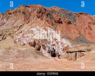 Die Telouet Salz Minen auf dem alten Kamel-Karawane-Trail von Ouarzazate nach Marrakesch, Marokko, Nordafrika Stockfoto