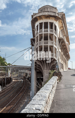 Hotel Belvedere du Rayon Vert in Cerbere, Languedoc-Roussillon, Frankreich. Stockfoto