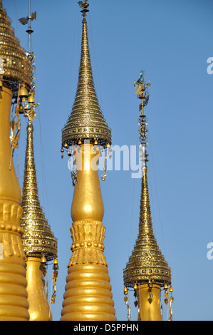 Detail des goldenen Stupas, Nyaung Shwe, Inle-See, Shan State in Myanmar, Südostasien Stockfoto