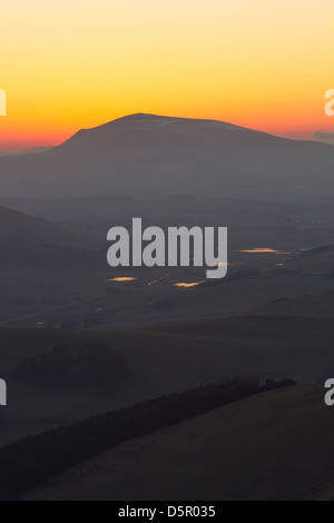 Tinto Hill bei Dämmerung, South Lanarkshire, Schottland Stockfoto