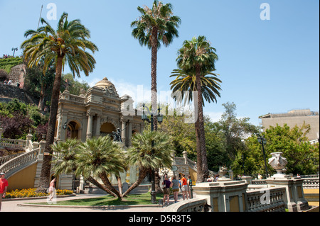 Cerro Santa Lucia, gilt als Geburtsort von Santiago. Santiago-Chile Stockfoto