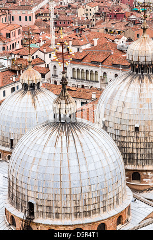 Blick über Venedig von Campanile-Turm, Italien Stockfoto