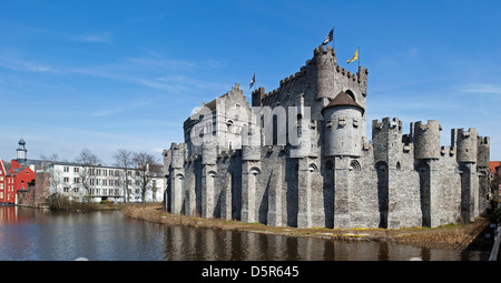 Die Meadieval Gravensteen / Schloss der Grafen in Gent, Belgien Stockfoto