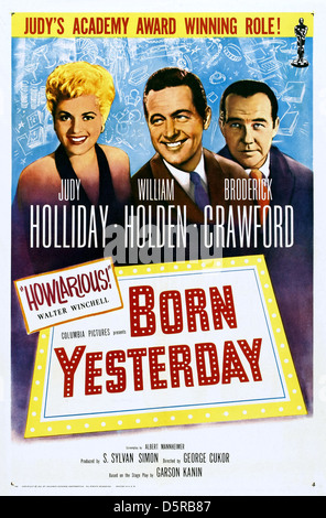 JUDY HOLLIDAY, William Holden, BRODERICK CRAWFORD, Plakat, Geboren gestern, 1950 Stockfoto