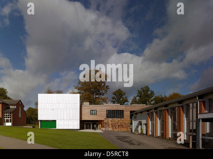 Pangbourne College, Pangbourne, Vereinigtes Königreich. Architekt: Mitchell Taylor Workshop 2012. Südansicht der Musik Zentrum ich Stockfoto