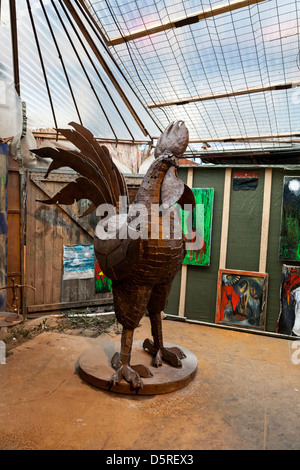 Skulptur im Kollektiv Tacheles, Berlin, Deutschland. Stockfoto