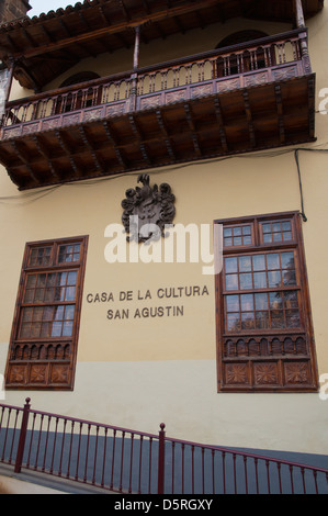 Casa De La Cultura San Agustin in der Stadt La Orotava Teneriffa Kanarische Inseln-Spanien-Europa Stockfoto