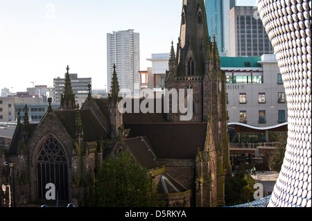 St.-Martins Kirche und Bullring, Birmingham Stockfoto