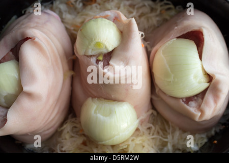 Achsschenkel Schweinefleisch. Stockfoto